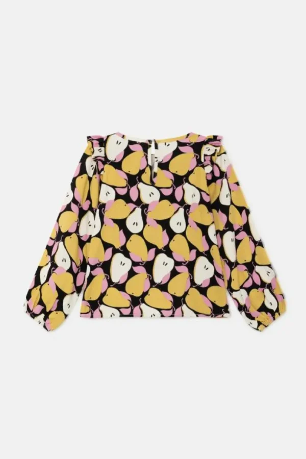 Top de niña con volantes y estampado de peras-MINI Clearance