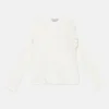 Top de niña en punto canalé blanco-MINI Best