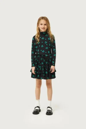Top de niña estampado de corazones verdes-MINI Best Sale