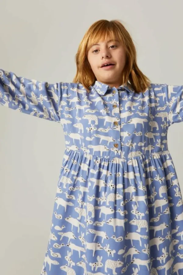 vestido_corto_camisero_de_2-1.webp Vestido corto camisero de niña con estampado de animales-MINI Cheap