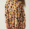 Vestido corto camisero de niña con estampado de lunares-MINI Flash Sale