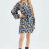 Vestido corto con cinturón y estampado floral-COMPAÑIAFANTASTICA Cheap