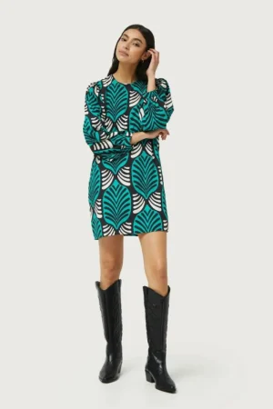 Vestido corto con estampado Brigitte grande-COMPAÑIAFANTASTICA Store