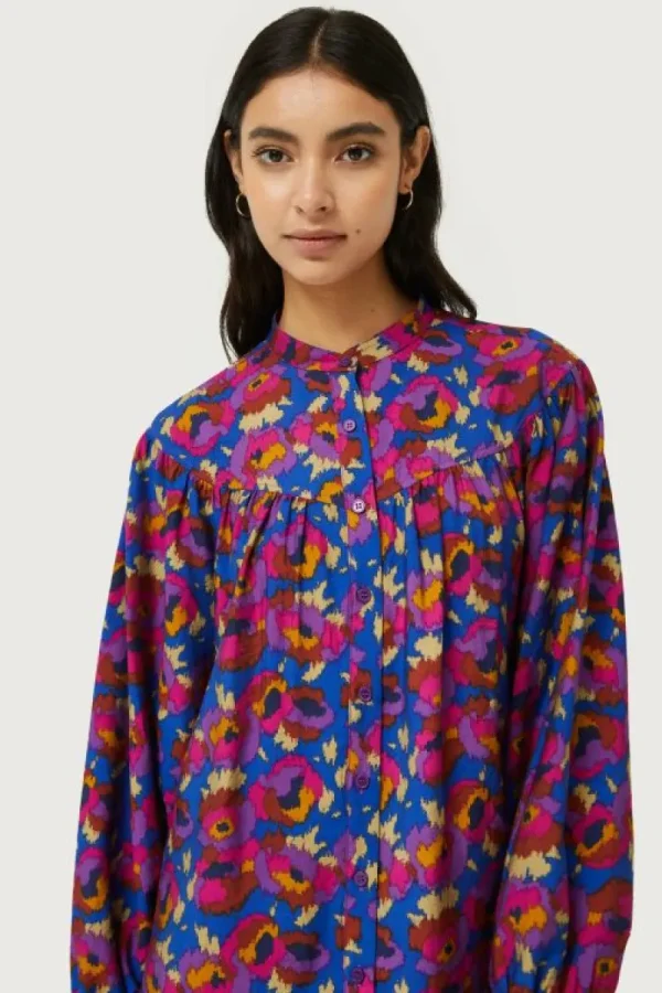 Vestido corto con estampado floral Dewberry-COMPAÑIAFANTASTICA Best Sale