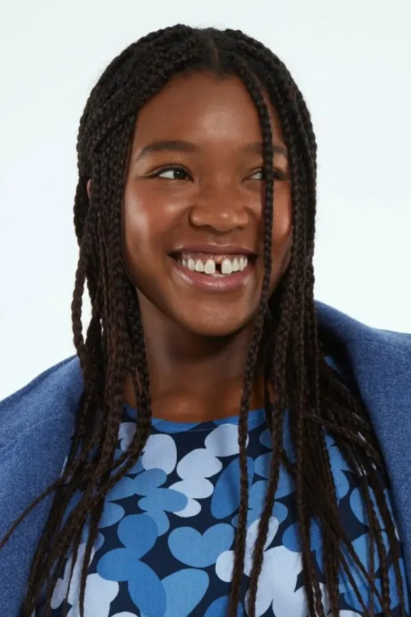 Vestido corto con manga larga y estampado abstracto azul-COMPAÑIAFANTASTICA Online