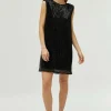 Vestido corto de lentejuelas negro-COMPAÑIAFANTASTICA Best Sale