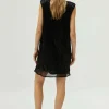 Vestido corto de lentejuelas negro-COMPAÑIAFANTASTICA Best Sale