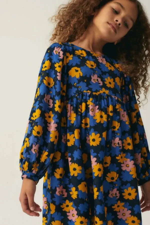 Vestido corto de niña con estampado floral-MINI Store