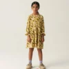 Vestido corto de niña con estampado floral verde-MINI Online