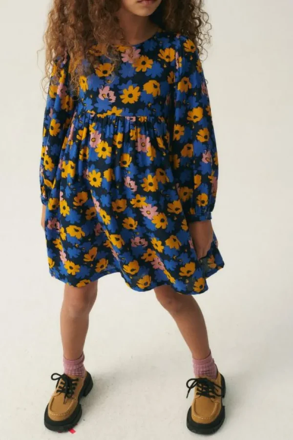 Vestido corto de niña con estampado floral-MINI Store