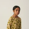 Vestido corto de niña con estampado floral verde-MINI Online