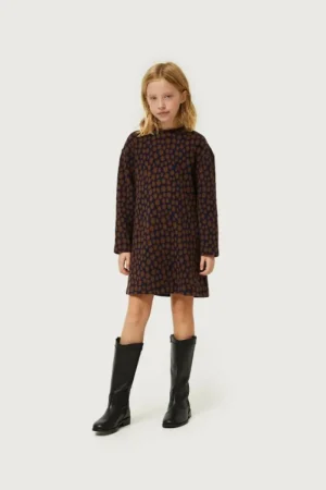 Vestido corto de niña estampado floral azul-MINI Shop