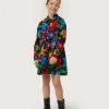Vestido corto de niña estampado floral multicolor-MINI Outlet