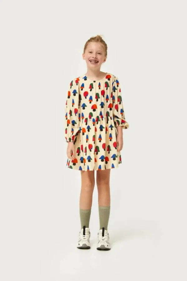 Vestido corto de niña estampado de setas multicolor-MINI Online