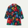 Vestido corto de niña estampado floral multicolor-MINI Outlet