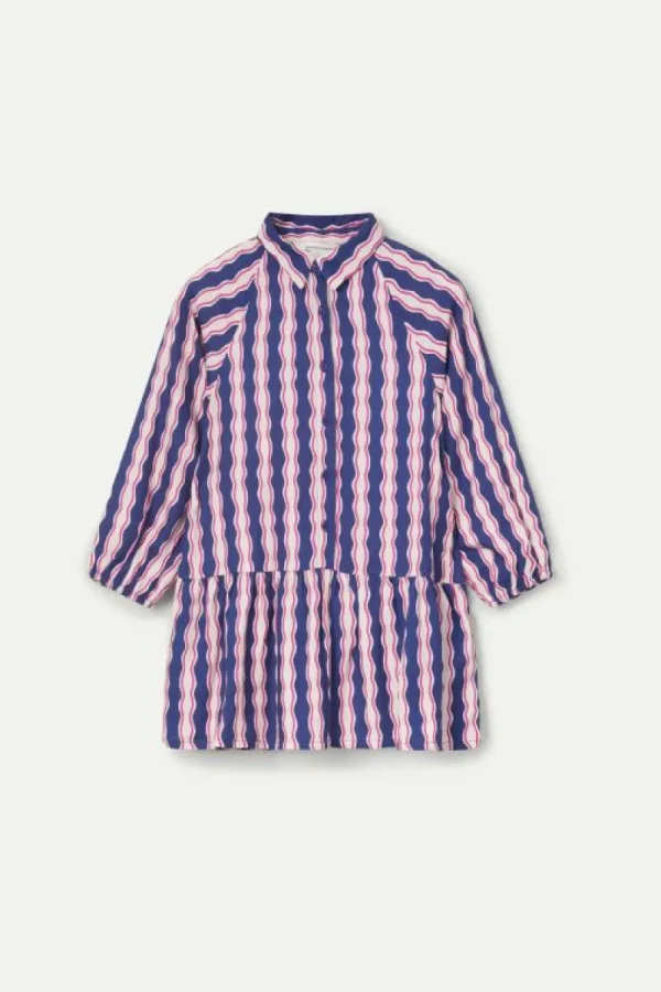 vestido_corto_de_nia_esta_1-8.webp Vestido corto de niña estampado de rayas Serpentina-MINI Online