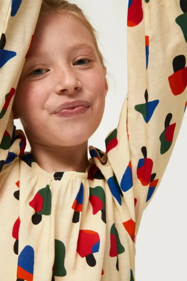 Vestido corto de niña estampado de setas multicolor-MINI Online