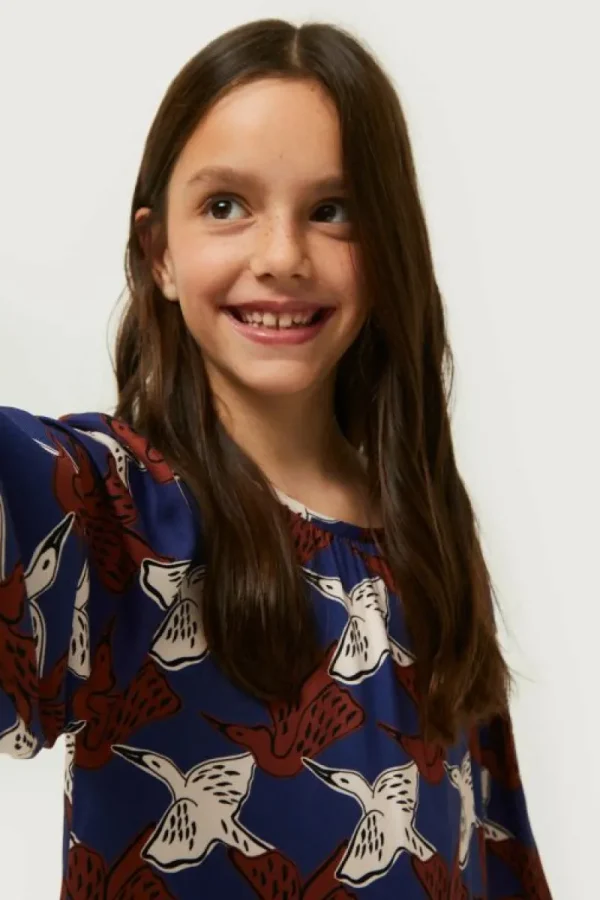 Vestido corto de niña estampado de animales Garza-MINI Discount