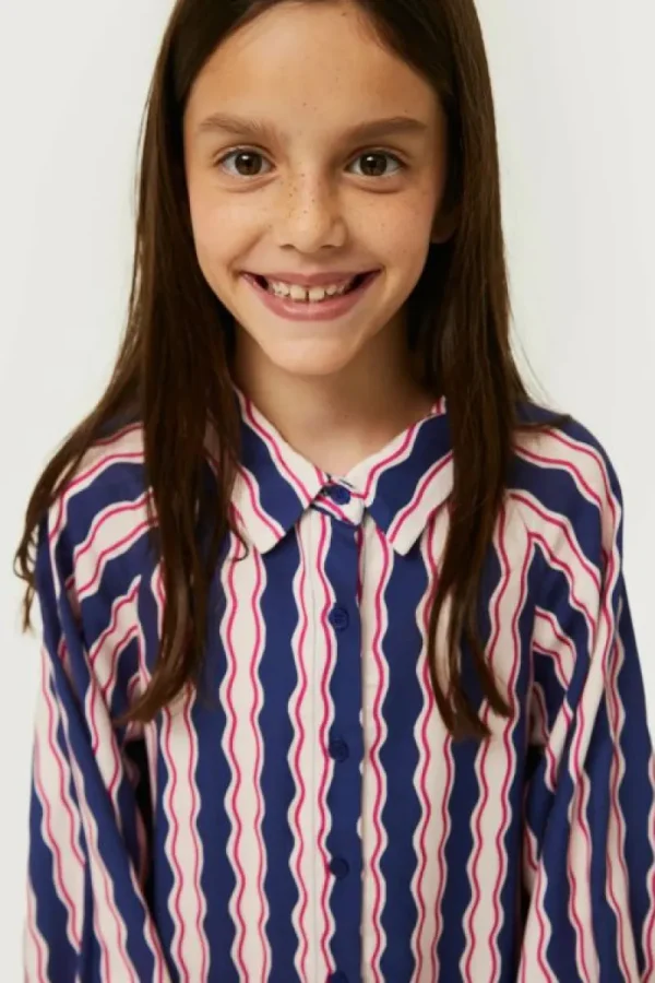 vestido_corto_de_nia_esta_2-8.webp Vestido corto de niña estampado de rayas Serpentina-MINI Online