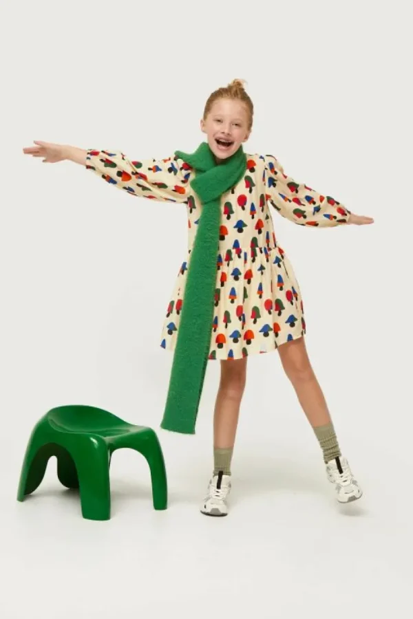 Vestido corto de niña estampado de setas multicolor-MINI Online