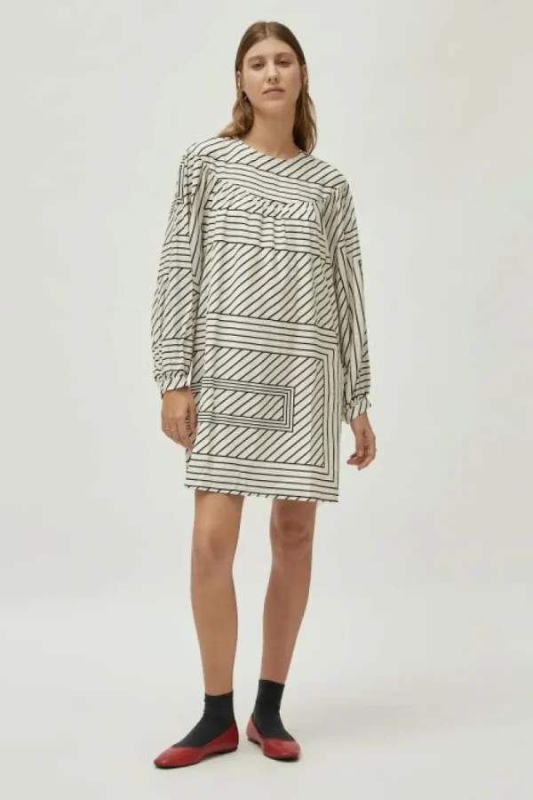 vestido_corto_estampado_d_0-2.webp Vestido corto estampado de rayas blanco-COMPAÑIAFANTASTICA Cheap