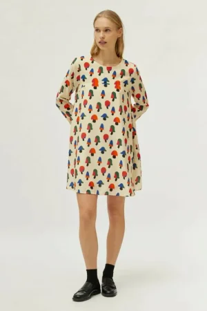 Vestido corto estampado de setas multicolor-COMPAÑIAFANTASTICA Best Sale