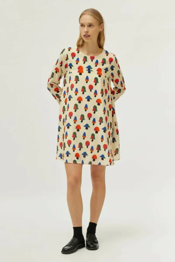 Vestido corto estampado de setas multicolor-COMPAÑIAFANTASTICA Best Sale