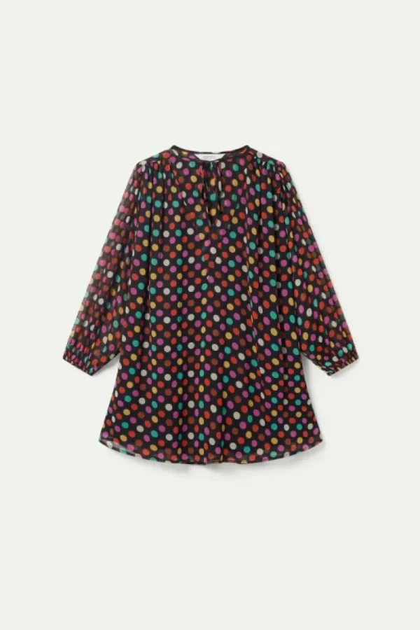 vestido_corto_estampado_d_1-1.webp Vestido corto estampado de lunares multicolor-COMPAÑIAFANTASTICA Outlet