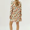 Vestido corto estampado de setas multicolor-COMPAÑIAFANTASTICA Best Sale