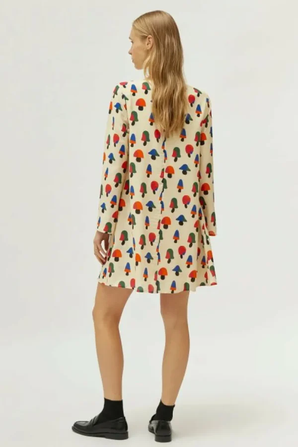 Vestido corto estampado de setas multicolor-COMPAÑIAFANTASTICA Best Sale