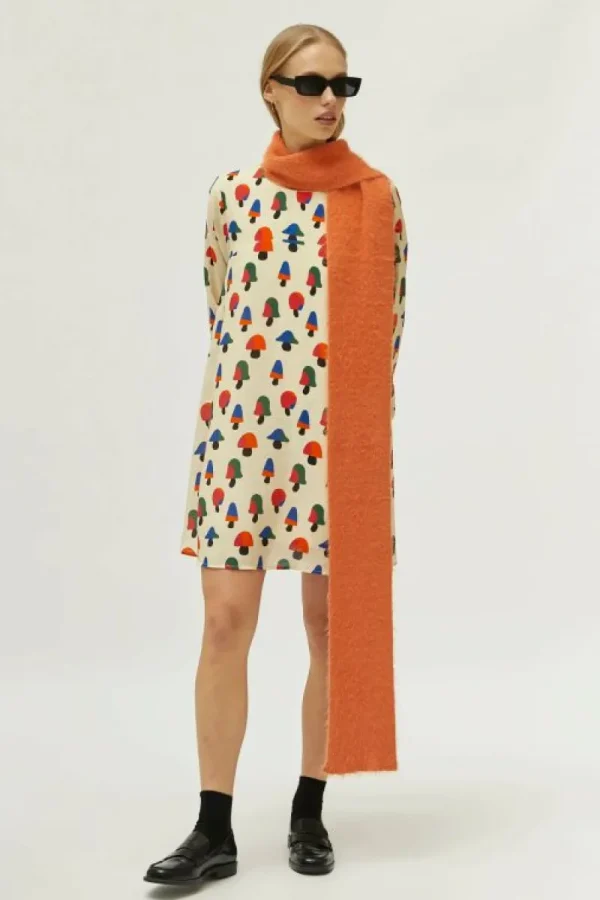 Vestido corto estampado de setas multicolor-COMPAÑIAFANTASTICA Best Sale