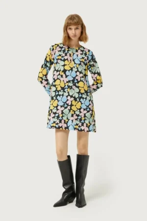 Vestido corto estampado floral Jacinto-COMPAÑIAFANTASTICA Best Sale