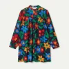 Vestido corto estampado floral multicolor-COMPAÑIAFANTASTICA Cheap