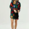 Vestido corto estampado floral multicolor-COMPAÑIAFANTASTICA Cheap