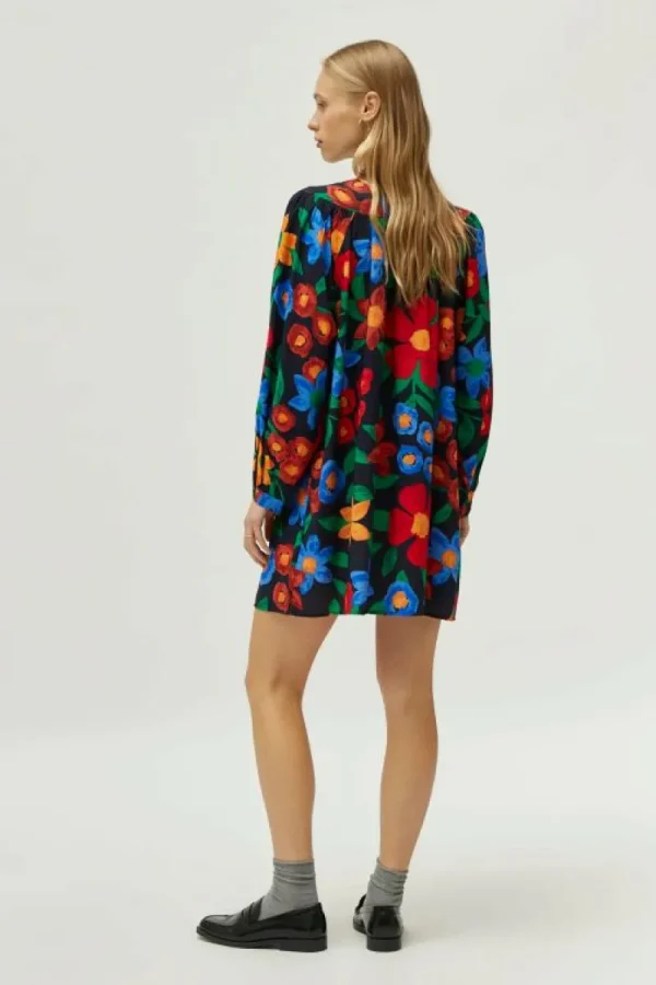 Vestido corto estampado floral multicolor-COMPAÑIAFANTASTICA Cheap