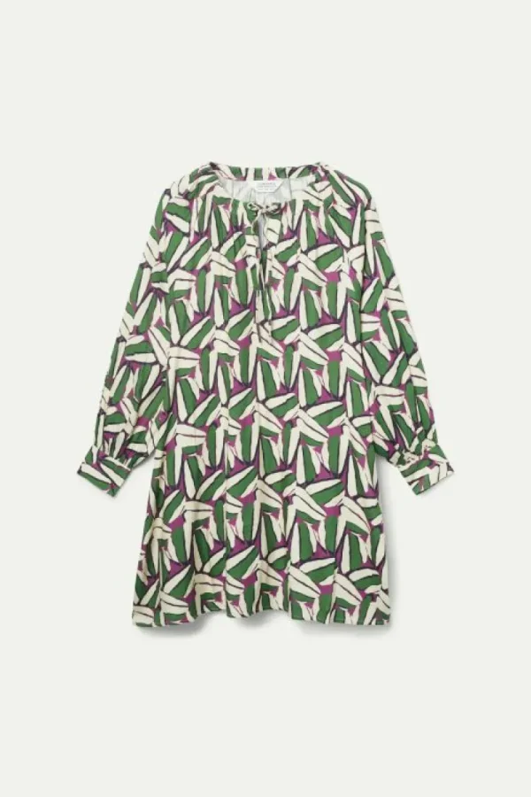 vestido_corto_estampado_g_1.webp Vestido corto estampado geométrico verde-COMPAÑIAFANTASTICA New