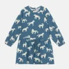 Vestido de niña de algodón con estampado de caballos-MINI Flash Sale