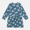 Vestido de niña de algodón con estampado de caballos-MINI Flash Sale