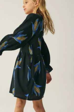 Vestido de niña en viscosa LENZING™ ECOVERO™ con estampado de mazorcas-MINI Best Sale