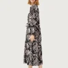 Vestido largo camisero estampado abstracto Fénix-COMPAÑIAFANTASTICA Best