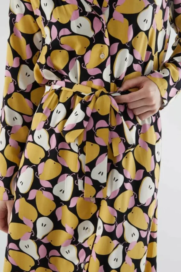 Vestido midi camisero con estampado de peras-COMPAÑIAFANTASTICA Hot