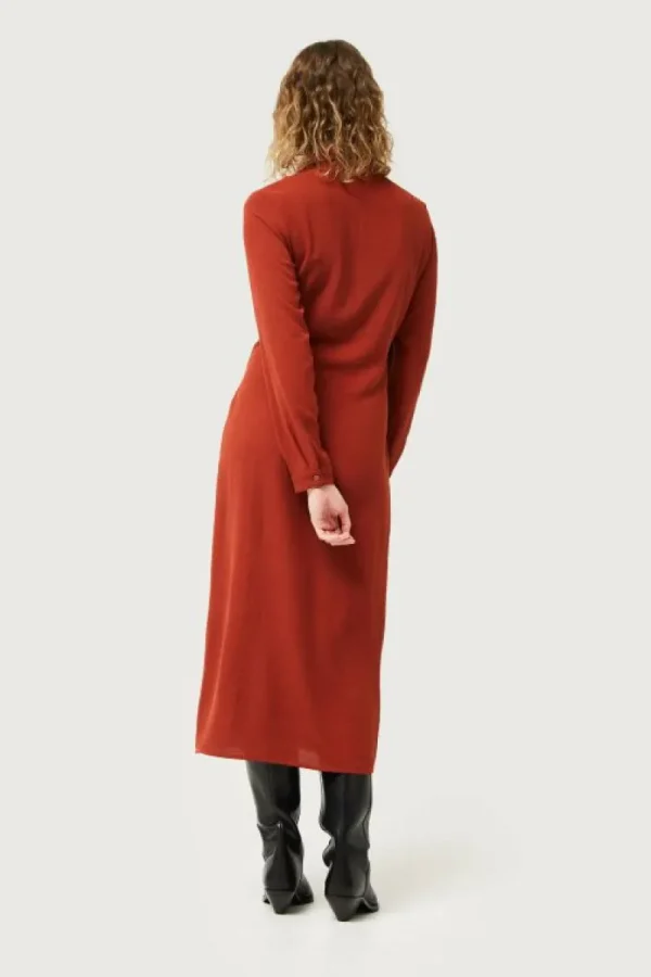 Vestido midi camisero marrón-COMPAÑIAFANTASTICA Discount