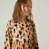 Vestido midi de niña con estampado de lunares-MINI Online