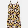 Vestido midi de niña con estampado de peras-MINI Online