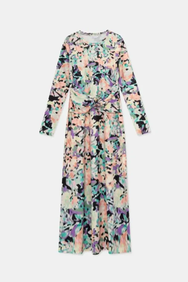 Vestido midi elástico con estampado fantasía-COMPAÑIAFANTASTICA Best Sale