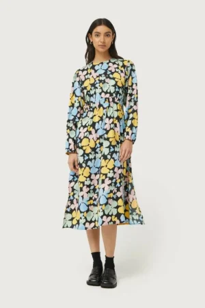 Vestido midi estampado floral Jacinto-COMPAÑIAFANTASTICA Discount