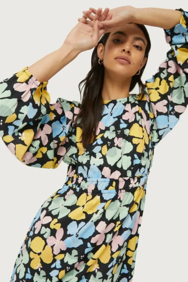 Vestido midi estampado floral Jacinto-COMPAÑIAFANTASTICA Discount