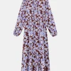 Vestido midi evasé con estampado de flores-COMPAÑIAFANTASTICA Cheap